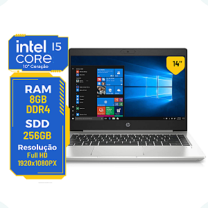 Notebook HP Probook 440 G7 I5-10210u 8Gb Ssd 256GB HDMI
