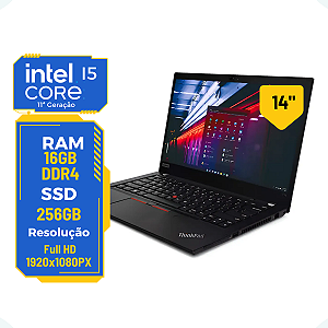 Notebook Lenovo Thinkpad T14 Core I5 11ª Ger 16gb 256gb Ssd