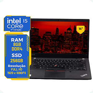 Notebook Lenovo Thinkpad T14 Core I5 11ª Ger 8gb 256gb Ssd