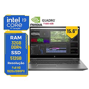 Workstation Hp Zbook Fury G8 Core i9-11ª 32gb 512gb Vídeo 4gb