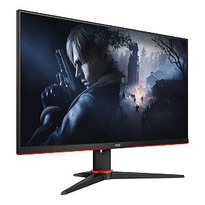 Monitor gamer Aoc Viper 24" 165Hz 1ms Fhd Preto/Vermelho