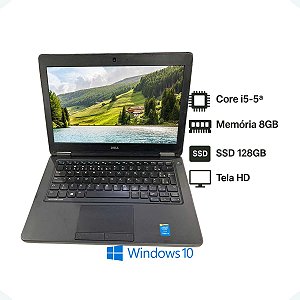 Notebook Dell Latitude Core I5-5ª 8gb DDR3 SSD 128gb 12.5 HD