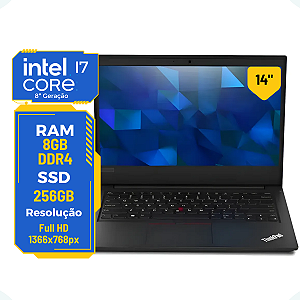 Notebook Lenovo E480 Core I7-8ªu 8gb Ssd 256gb RX550 2gb