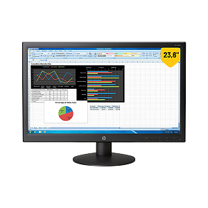 Monitor HP V241p de 23,6pol com retroiluminação LED