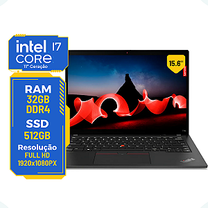 Notebook Lenovo P15 Gen1 Core I7-10 32gb 512gb Nvidia T1000 Preto