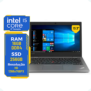 Notebook Lenovo Thinkpad L390 Core i5-8 16gb 256gb Tela 13.3