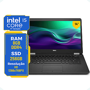 Notebook Dell Latitude E5470 Core i5-6ª 8gb 256gb Tela 14"