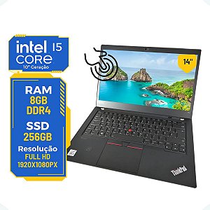 Note Lenovo Thinkpad T14 Core I5 10ª 8gb 256gb Tela Touch