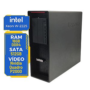 Workstation Lenovo P520 Xeon W-2225 16gb 512gb Nvidia P2000