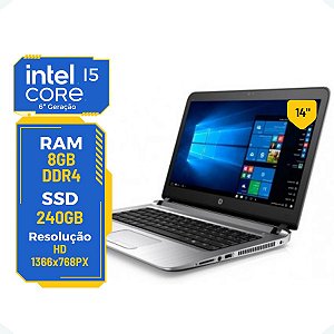 Notebook Hp Probook 440-G3 I5-6ª 8gb Ssd 240gb HDMI