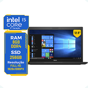 Notebook Dell Latitude 7280 Core I5-6ª 8gb Ddr4 256gb 12.5