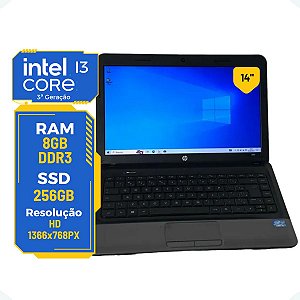 Notebook Hp 1000 Core i3-3ª 8gb 512gb Tela 14'