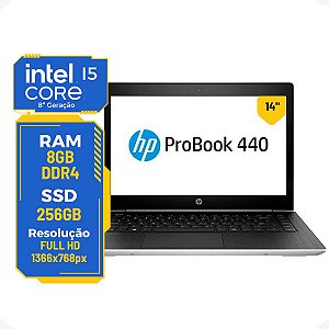 Notebook Hp Probook 440 G5 Core i5-8ª 8gb 256gb Tela 14"