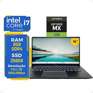 Notebook Dell Vostro 14-5402 i7-11th 8gb 256gb Mx330 2gb
