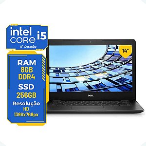 Notebook Dell Vostro 3480 i5-8th 8gb 256gb 14' HDMI VGA