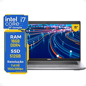 Note Dell Latitude 9510 15' 2x1 i7-10th 16gb 512gb Touch