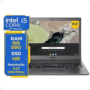 Notebook Acer chromebook 13-Cb713 Core i5-8th 4gb 8gb
