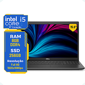 Notebook Dell Latitude 3520 i5-11th 8gb SSD 256gb 15.6' Fhd