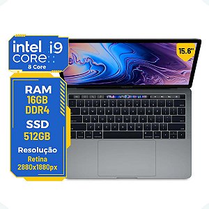 Notebook Pro A1990 Core i9 8-six 16gb 512gb Cinza Espacial