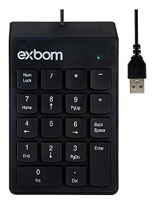 Exbom Mini Teclado Numérico Usb Preto