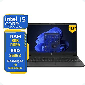 Notebook Hp 250 G8 Core I5-10th 8gb 256gb 15.6' Hd