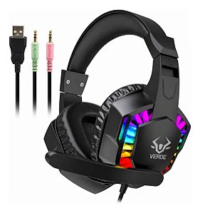 Fone Headset Gamer Rgb Usb Com Microfone Pc Computador Ps4 P