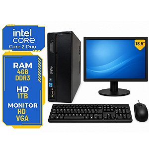 Computador PC Cpu Desktop Completo Core2duo 4gb 1tb Wifi
