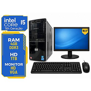 Computador PC Cpu Desktop Completo Core i5 4gb 1tb Wifi