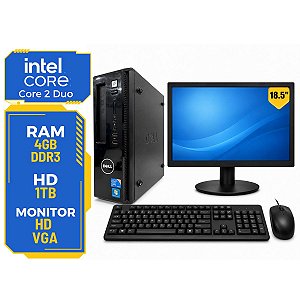 Computador PC Cpu Desktop Completo Core2Duo 4gb 1tb Wifi