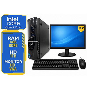 Computador PC Cpu Desktop Completo Core2Duo 4gb 1tb Wifi