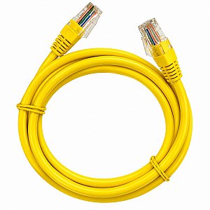 Cabo de Rede RJ45 Cat5e UTP 1,5 Metros Ethernet Amarelo