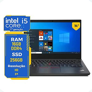 Notebook Lenovo Thinkpsd E14 Gen2 i5-11th 16gb 256gb 14'