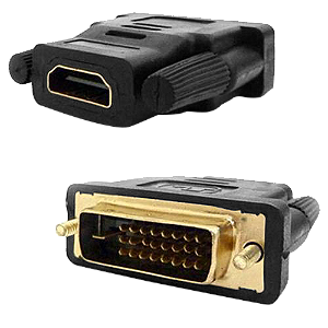 Adaptador DVI-D 24+1 Macho x HDMI Fêmea