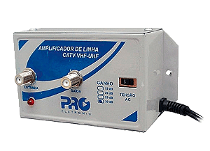 Amplificador linha VHF/UHF/CATV 30DB Pro-Eletronic PQAL3000