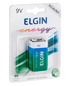 Bateria Alcalina Elgin 9V