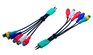 Cabo 5 RCA Fêmea p/P2 e P1 Samsung