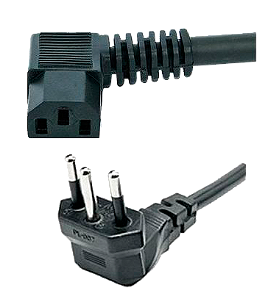 Cabo AC Tripolar 1,5mts Macho/Femea 90º