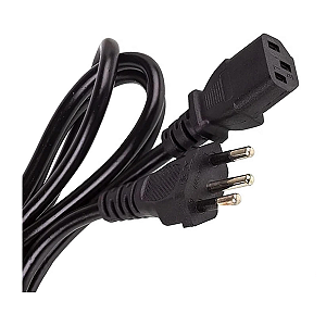 Cabo de Força Computador PC Monitor AC Tripolar 1,5metros 10A 3X0,75mm