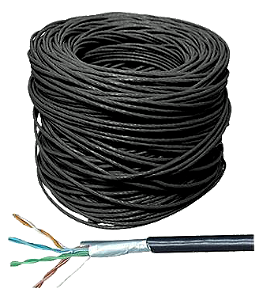 Cabo de Rede 4 Pares 24 AWG Blindado CAT-5e Caixa 305 Mts *Valor por metro. **Vendido somente o rolo.
