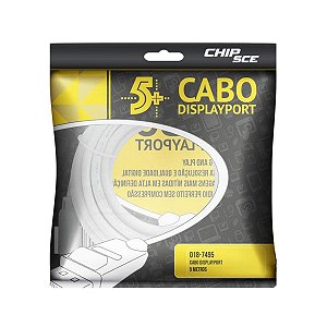 Cabo Displayport 1.2 - 5M - Branco