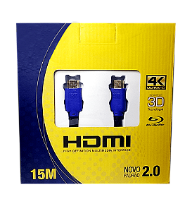 Cabo HDMI 2.0 4k ultraHD 3D 15M