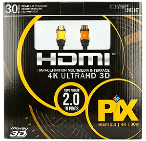 Cabo HDMI 2.0 4k ultraHD 3D 30 Metros