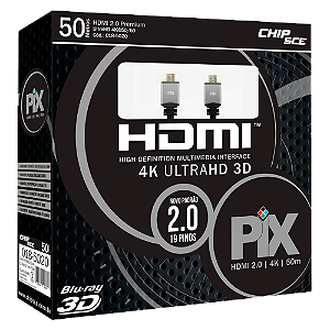 Cabo HDMI 2.0 4k ultraHD 3D 50 Metros
