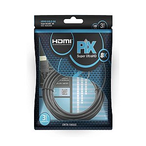 Cabo HDMI GOLD 8K 2.1 Super Ultra HD - 3M