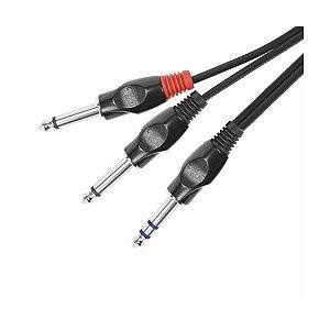 Cabo P10ST X 2 P10M 1M. CB AUDIO AC15 1M Santo Angelo