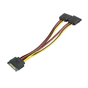 Cabo SATA Y para fonte - 7 Pinos - 15CM