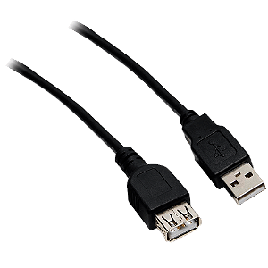 Cabo USB A (macho) para A (fêmea) 2.0 1,8m