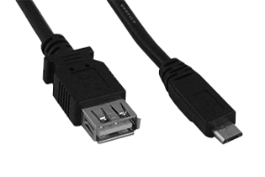 Cabo USB A Fêmea x Micro USB OMNI