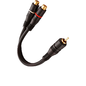 Cabo Y Automotivo 1RCA macho x 2RCA Fêmea