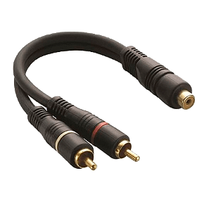 Cabo Y Automotivo 2RCA macho x 1RCA Fêmea